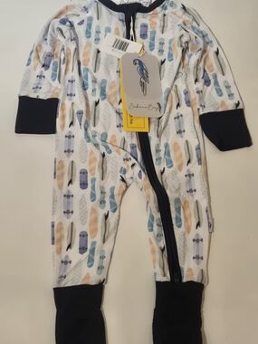 Bamboo Baby Zipped Romper 3-6 months The Malibu- Sabana Bay